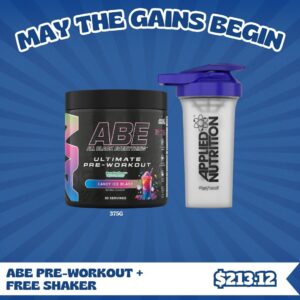 ABE ULTIMATE PRE-WORKOUT + FREE SHAKER CUP