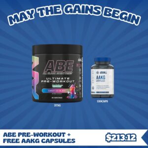 ABE ULTIMATE PRE-WORKOUT + FREE AAKG CAPSULES