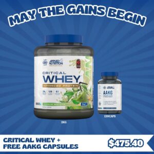 Critical Whey 2KG + FREE AAKG CAPSULES