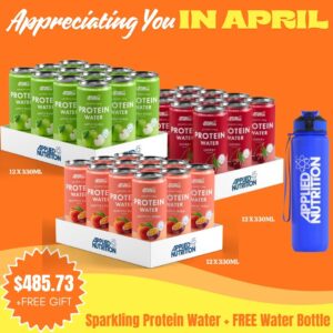 (3) Cases Sparkling Protein Water + Free Water Bottle +Free Gift