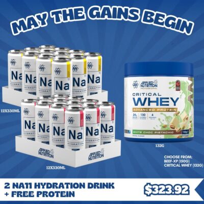 (2) Cases Na11 Hydration Drink + FREE PROTEIN 150G