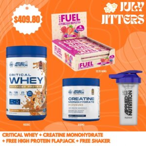 Critical Whey + Creatine Monohydrate + Free High Protein Flapjack + Free Shaker