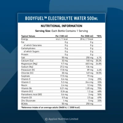 BodyFuel-Electrolyte-Water-500ml---Nutritionals---1000x1000 BODYFUEL™ Hydration & Vitamin Water